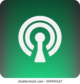 Flat icon of wifi