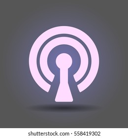 Flat icon of wifi
