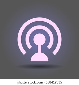 Flat icon of wifi