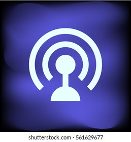 Flat icon of wifi