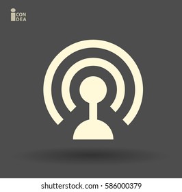 Flat icon of wifi
