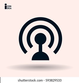 Flat icon of wifi