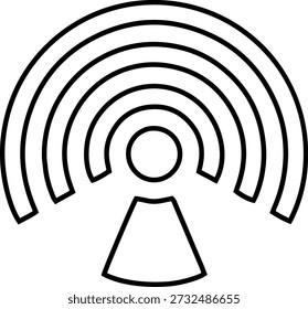 Flaches Icon von Wifi. Vektorgrafik