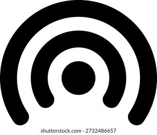 Flaches Icon von Wifi. Vektorgrafik