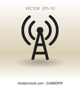 Flat icon of wifi. vector illustration