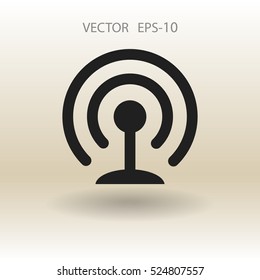 Flat icon of wifi. vector illustration