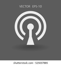 Flat icon of wifi. vector illustration