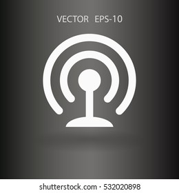 Flat icon of wifi. vector illustration