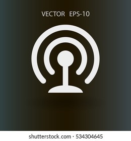 Flat icon of wifi. vector illustration