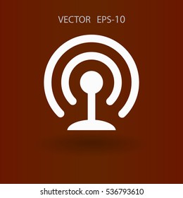Flat icon of wifi. vector illustration