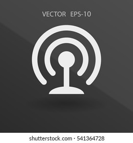 Flat icon of wifi. vector illustration