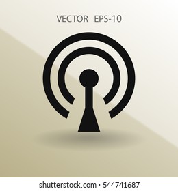 Flat icon of wifi. vector illustration