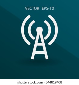Flat icon of wifi. vector illustration