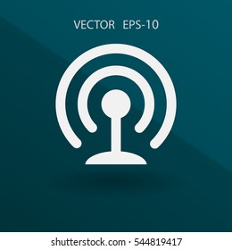 Flat icon of wifi. vector illustration