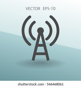 Icono plano de wifi. ilustración vectorial