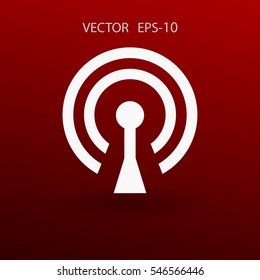 Flat icon of wifi. vector illustration