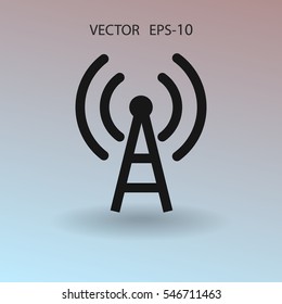 Flat icon of wifi. vector illustration