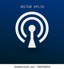 Flat icon of wifi. vector illustration