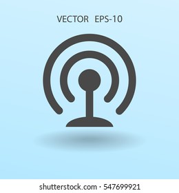Flat icon of wifi. vector illustration