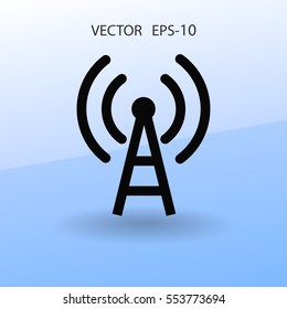 Flat icon of wifi. vector illustration