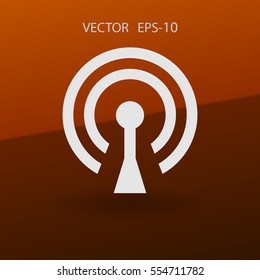 Flat icon of wifi. vector illustration