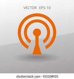 Flat icon of wifi. vector illustration