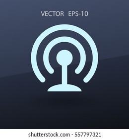 Flat icon of wifi. vector illustration