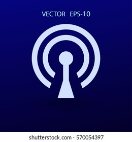 Flat icon of wifi. vector illustration
