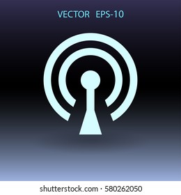 Flat icon of wifi. vector illustration