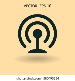 Flat icon of wifi. vector illustration