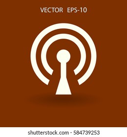 Flat icon of wifi. vector illustration