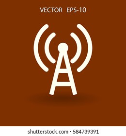 Flat icon of wifi. vector illustration