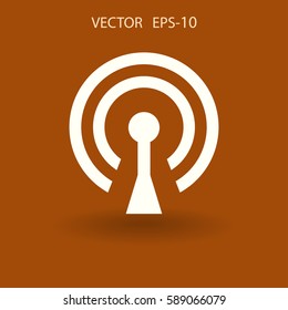 Flat icon of wifi. vector illustration