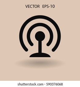 Flat icon of wifi. vector illustration