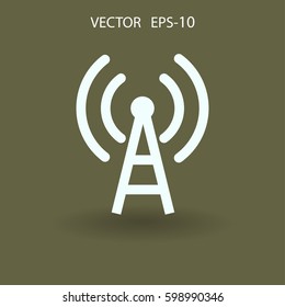 Icono plano de wifi. ilustración vectorial
