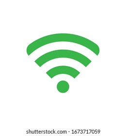 flat icon wifi wireless internet signal logo green color