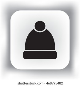 Flat icon. Winter cap.