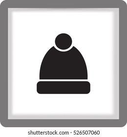 Flat icon. Winter cap.