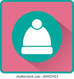 Flaches Symbol. Wintermütze.