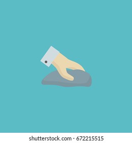 Flat Icon Wiping Element. Vector Illustration Of Flat Icon Towel Isolated On Clean Background. Can Be Used As Towel, Wiping And Cleaning Symbols.