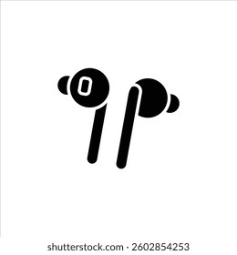 Flat Icon Wireless Earbud High Quality and Editable Vector Illustration For Modern Technology Design Theme