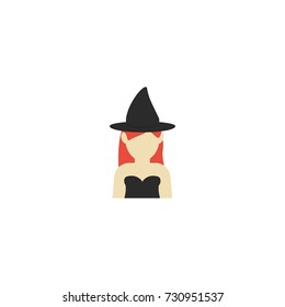 Flat Icon Witch Element. Vector Illustration Of Flat Icon Magic Isolated On Clean Background. Can Be Used As Witch, Halloween And Magic Symbols.