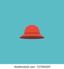 Flat Icon Woman Hat Element. Vector Illustration Of Flat Icon Elegant Headgear Isolated On Clean Background. Can Be Used As Woman, Hat And Headgear Symbols.