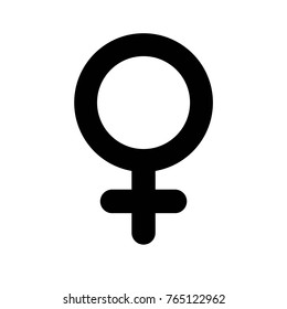 Flat Icon Woman Symbol Isolated On White Background.Vector Illustration.