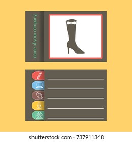 Flat icon. Women's boots