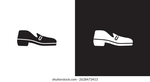 Flat icon of women's shoes. Sandals shoes vector illustration icon. Fashion icon on black and transparent background. Fashion icon.