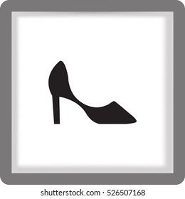 Flat icon. Women's slipper.
