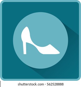 Flat icon. Women's slipper.