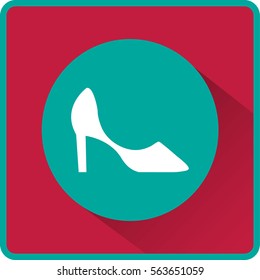 Flat icon. Women's slipper.