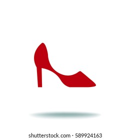 Flat icon. Women's slipper.